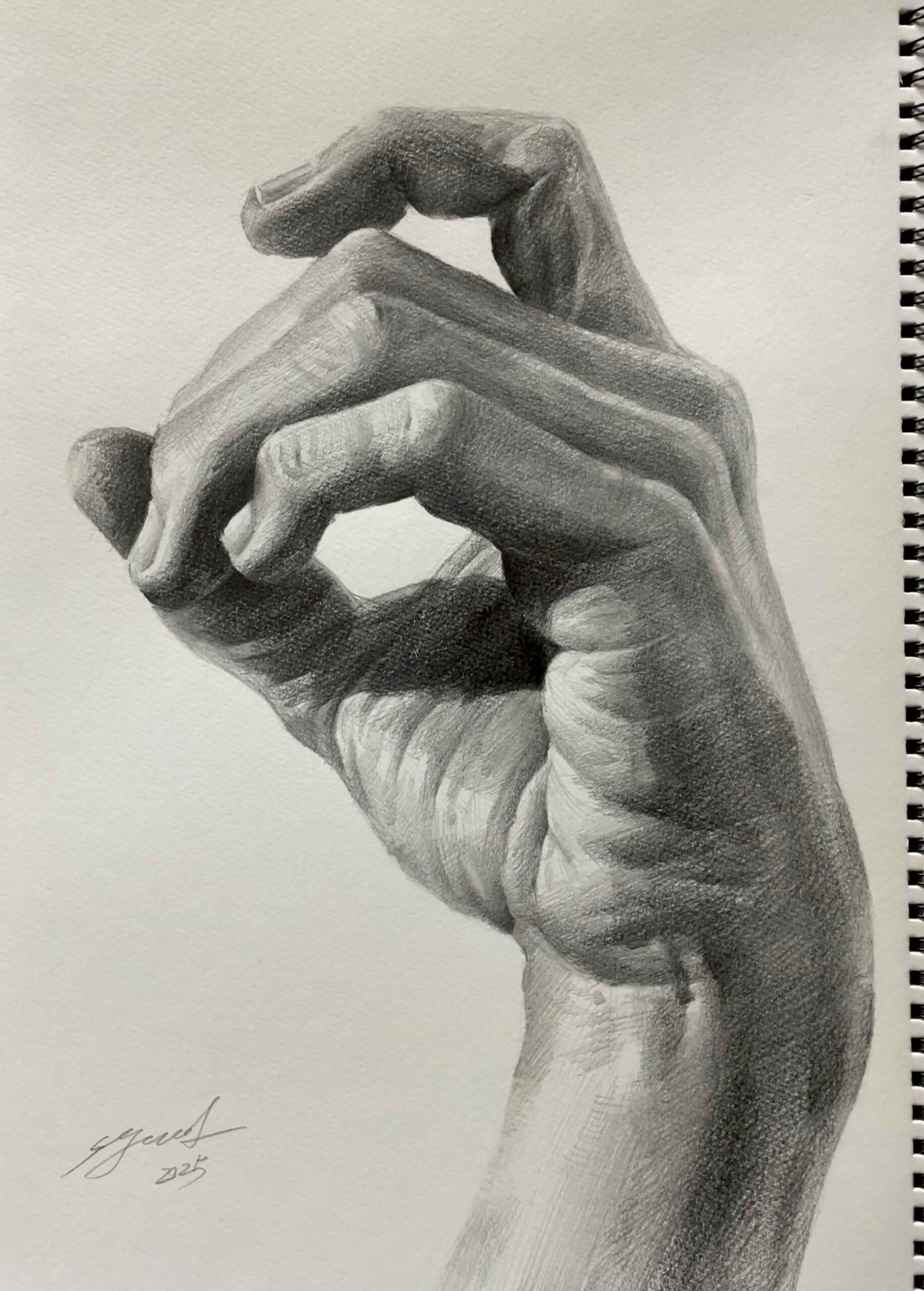 美大受験デッサン：手デッサンの描き方 (ミックス画法) by AZUMAs美術学院 | 大阪絵画教室AZUMAs【大人•美大受験•子ども】